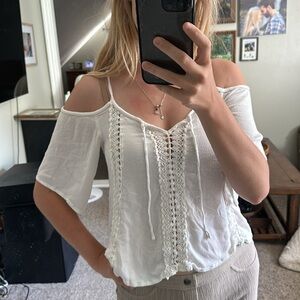 Hollister flowy bohemian top extra small